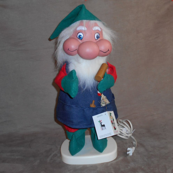 Vintage Santakins Grubby Santa Christmas Elf 20" Animated Motionette Works - Picture 1 of 13